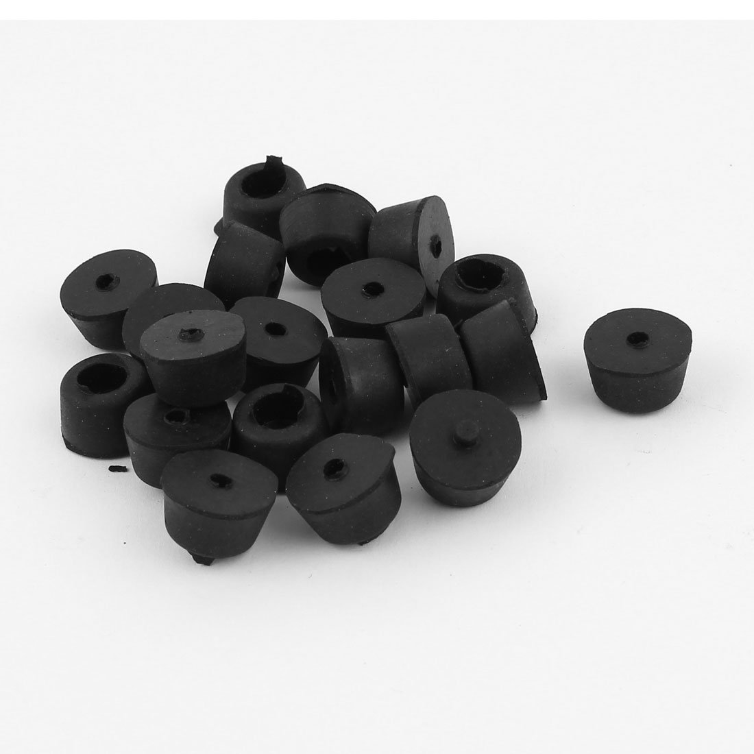 sourcing map 20pcs Universal Tapered Black Rubber Feet Bumper Pad Washer 9mm x 14mm