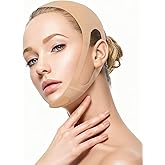 V Line Lifting Mask with Ear-Friendly Design, Chin Strap for Sleeping, U-Shaped Pad for Double Chin Support, Reusable V Shaped Face Slimming Strap for Women Jawline Lifting Belt