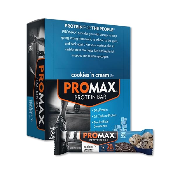PROMAX PROTEIN BAR, COOKIES ‘N CREAM, 20G HIGH...