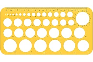 RZDEAL Circle Round Stencil Template Artist Design Drawing Aid Tool (Diameter from 1 mm to 37 mm)