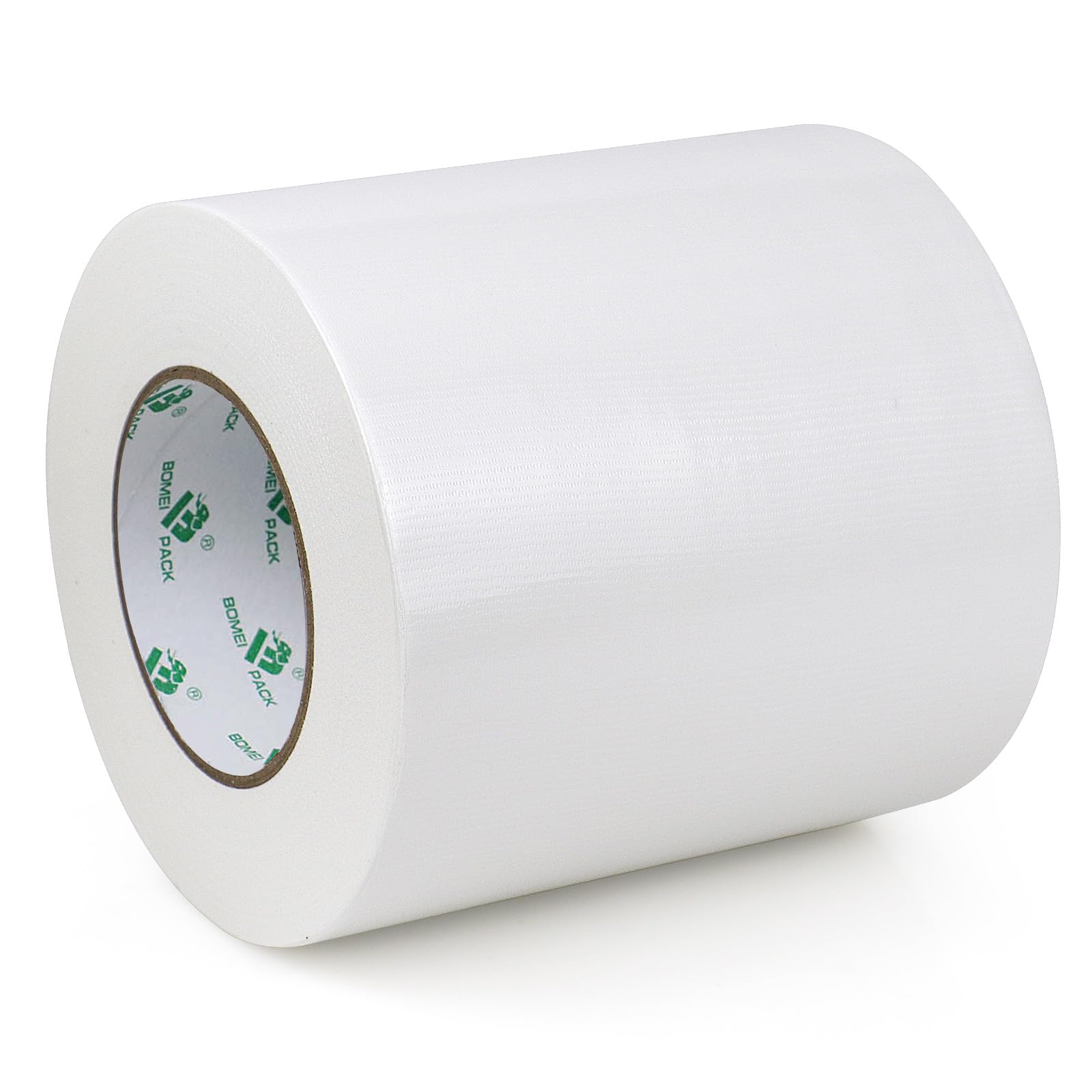BOMEI PACK White Duct Tape Wide 150mm x 50m 1 Roll Reinforced Waterproofs Cloth Gaffer Tape for Pipelines Ducts Fixing Repairing Heavy Duty Moving Sealing Bundling Strapping
