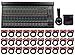 Package: Mackie 3204VLZ4 32-channel 4-Bus FX Mixer with Integrated USB Interface+Over Ear Professional Studio Monitor Collapsible Headphones+20 Foot Nickel Plated Female to Male XLR Microphone Cables