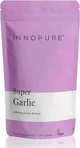 INNOPURE Odourless Garlic Capsules 120 High Strength 5000mg UK Made view 1
