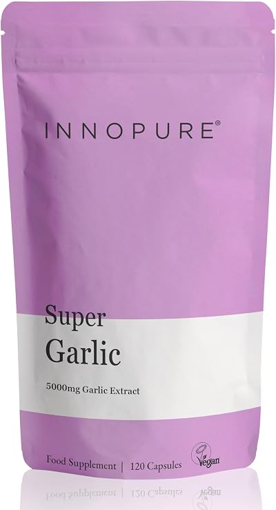 INNOPURE Odourless Garlic Capsules 120 High Strength 5000mg UK Made
