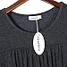 Clearlove Women's Tops and Blouses Long Sleeve Scoop Neck Plus Size Pleated Tunic T Shirt Long Sleve Dark grey Large