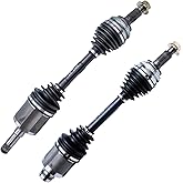 Detroit Axle - FWD Front 2pc CV Axles for 2007-2014 Ford Edge Lincoln MKX | 2007-2011 Ford Edge, 2012-2014 Ford Edge, 2007-2015 Lincoln MKX 2 CV Axle Shafts Assembly 2008 2009 2010 Replacement