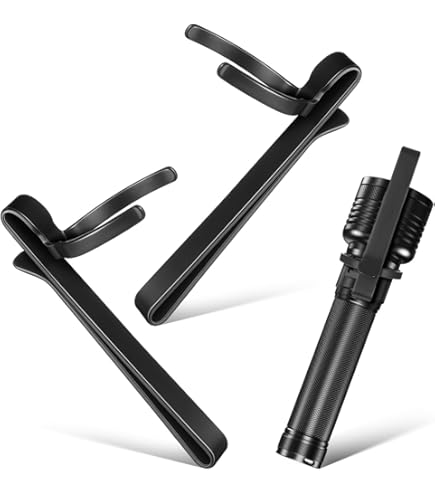 nebo flashlight clip Black Titanium Deep Pocket Compatible with Edge 2K Tactical Flashlight, Includes Mounting Screws a precision 90 NEBO - Mini Larry 500
