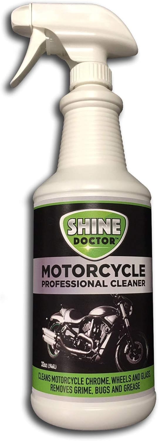 Shine Doctor Motorcycle Cleaner 32 oz. with UV Protection! Cleans Chrome, Wheels and Glass and Removes Grime, Bugs and Grease.: Health & Personal Care