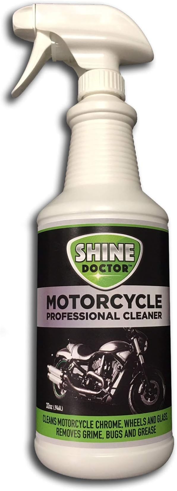 Motorcycle Cleaner 32 oz. with UV Protection! Cleans Chrome, Wheels, Leather, Vinyl and Removes Grime and Grease.