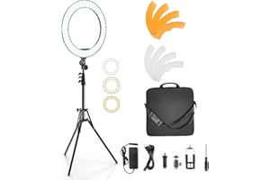 Ring Light with Stand and Phone Holder, IVISII 18 inch Ring light，55W 5500K LED Ring Light for Live Stream/Makeup/YouTube Video, Dimmable LED Beauty Selfie Ring light for TikTok Photography