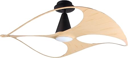Vento Swish 48 In Dc Mortor Led Light Modern Matt Black Ceiling