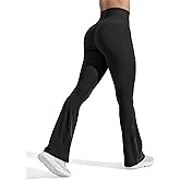 Unthewe High Waisted Flare Leggings for Women Tummy Control Butt Lifting Workout Yoga Wide Leg Pants