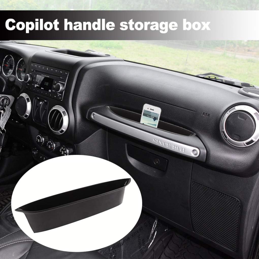 HITBEAM for Jeep Wrangler Accessories JK Unlimited 2011-2018 Jeep Wrangler JK JKU 2-door/4-door, Interior jk Accessories, Organizer Grab Handle Car Accessory Box Black: Automotive