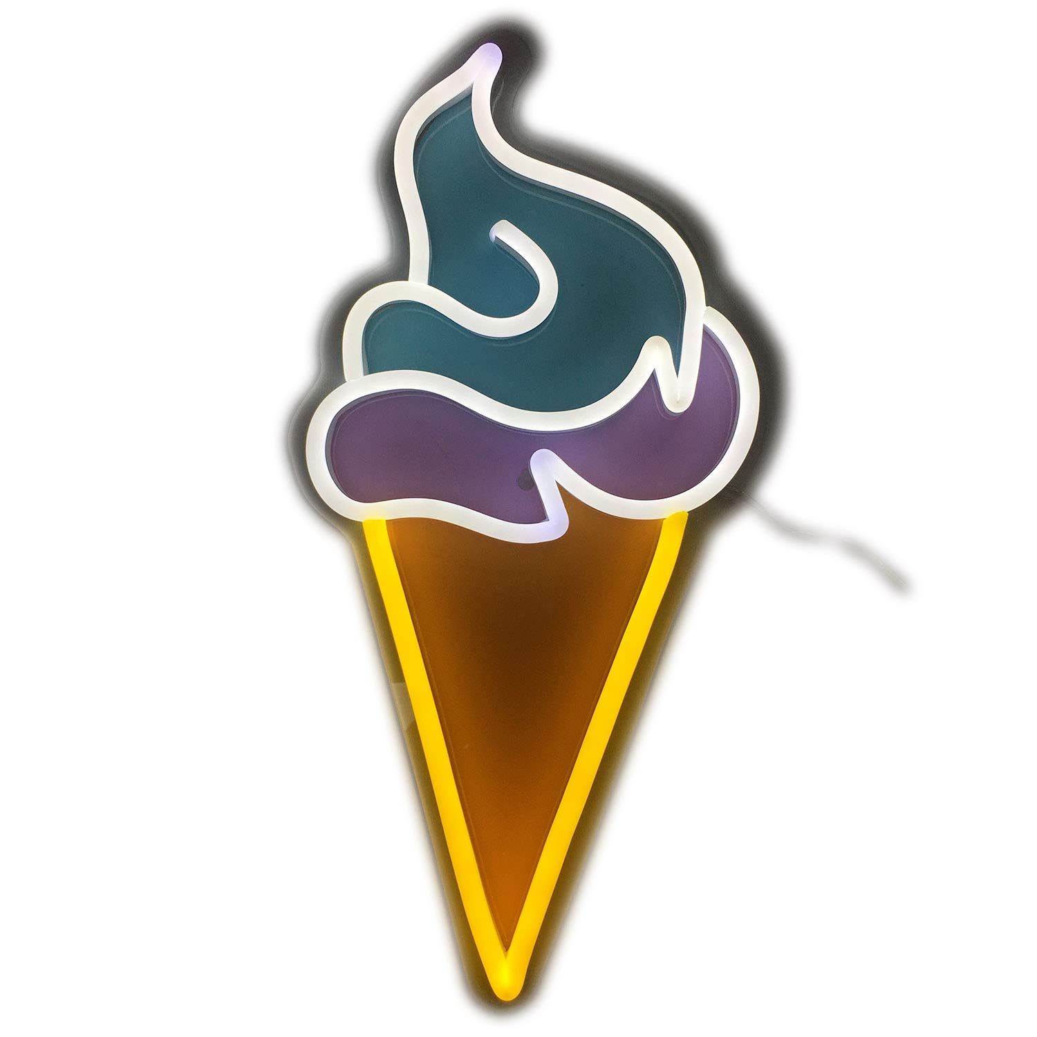 Handmade Ice Cream Neon Signs, LED Neon Light Sign Boards with Remote Control Home Beer Bar Pub Recreation Room Game Lights Windows Garage Wall Signs (Ice Cream Neon Sign)