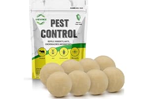 ANEWNICE Pest Control Balls,Rodent Repellent, Peppermint Mouse Repellents, Strongly Repel Rodents, Mouse, Mice, Rats, Ant, Roach, Moths & Other Pest, Indoor Mice Repellent, Mosquito Repellent-8P