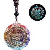 Day Day Up Orgonite Necklace Sri Yantra Luminous Pendant Sacred Geometry Chakra Energy Necklace Meditation Jewelry