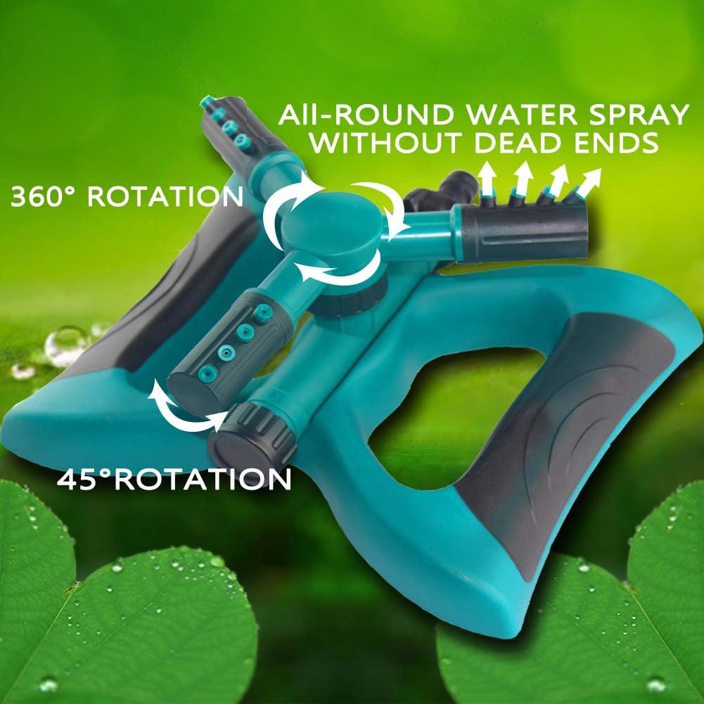 SZMZ Water Sprinkler Lawn Sprinkler, 360 Degree Rotating Durable and Portable Automatic Garden Sprinkler for Yard and Kids, Connected in Series for Large Area Irrigation and Easy to Install : Garden & Outdoor