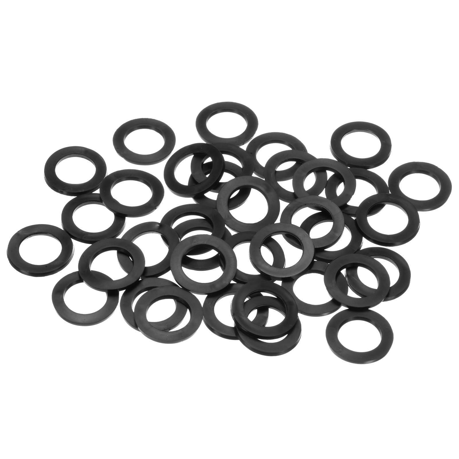 M METERXITY 100-Pack Black Rubber Flat Washer, 20mm ID x 30mm OD x 2.5mm Thickness, Multipurpose Use, Durable, Anti-Corrosion, Anti-Static