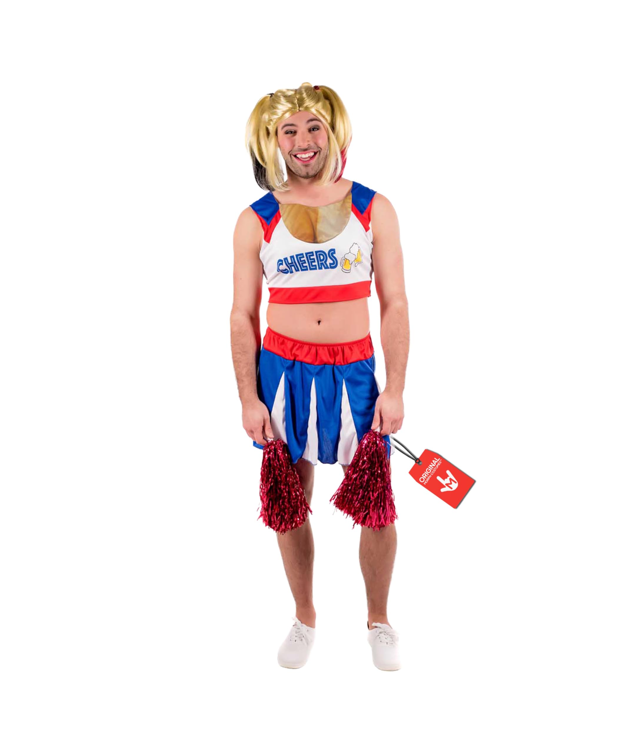 Fun Shack Adult Cheerleader Costume for Men, Male Cheerleader Outfit, Stag Party Costume, Fun Stag Outfit, X-Large