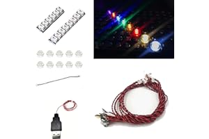 10 PCS Colorful LED Light Kit for Lego Building Blocks - USB Powered DIY LED Lighting Accessories Compatible with Lego Brick 