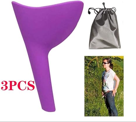 Amazon Co Jp 立ち小便器 ポータブルファネルは 屋外や旅行中に女性がおしっこをすることができ 汚れた不衛生なトイレを再び3個使用する必要はありません Color Purple ホーム キッチン