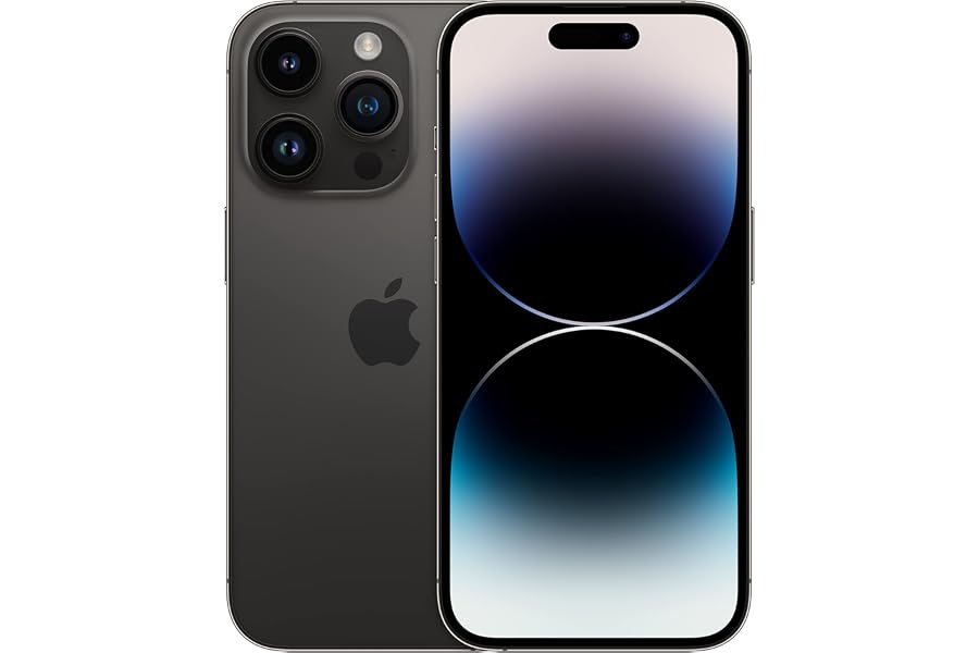 Get It Now Apple iPhone 14 Pro, 128GB, Space Black - Unlocked (Renewed)