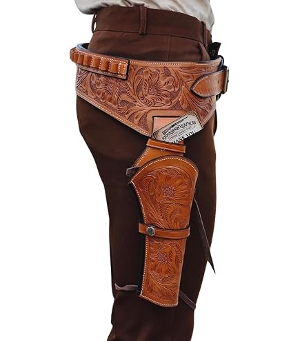 Cinturón De Pistola De Vaquero De Cuero Negro - Conjunto Ajustable Con Fundas, Accesorio De Cosplay Western Para Fiestas Y Recreaciones