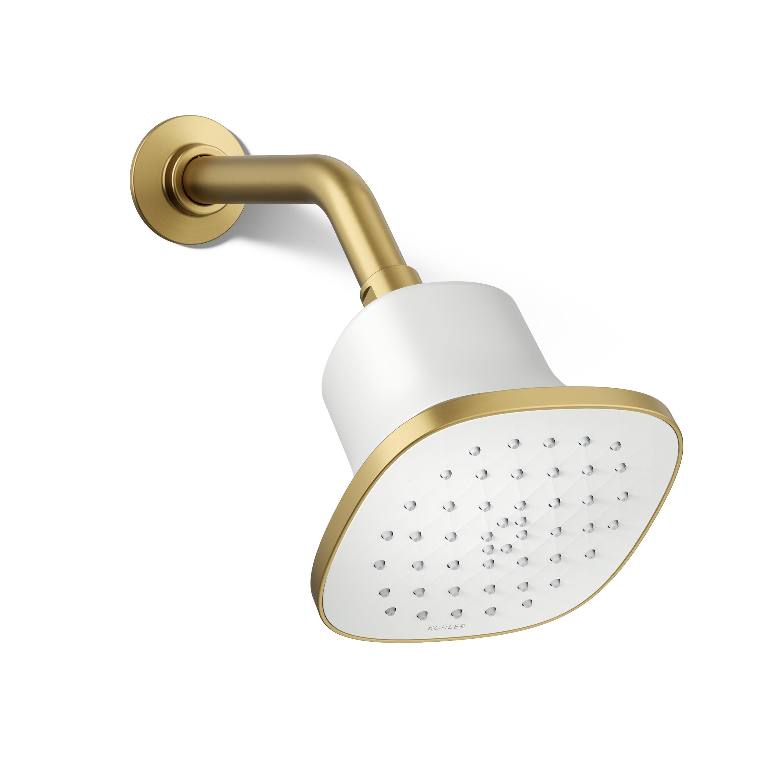 Photo 1 of Kohler 37722-Y-2MB Cinq™ Square single-function filtered showerhead, 2.5 gpm, Vibrant Brushed Moderne Brass