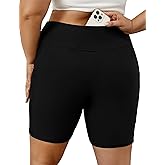 Tournesol Women's Plus Size Swim Shorts High Waisted Bathing Suit Bottoms Swimsuit Tankini Board Shorts Bikini with Pocket