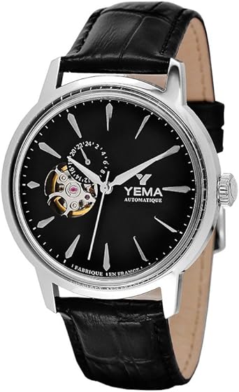 Idee Regalo Natale Amazon.Yema Ymhf1527 Orologio Classic Da Uomo Nero Idea Regalo Natale Amazon It Orologi