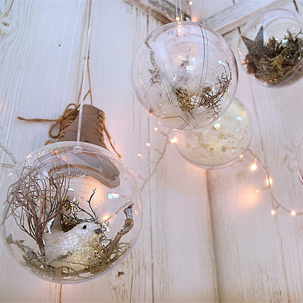 40pcs Clair Boules à Remplir Des Boules à Faire Soi Même