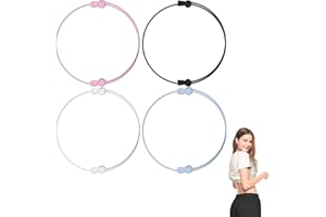 BOXOB 4pcs Crop Bands, Clothing Tuck Band Adjustable Waist Tool 4 Color Stretchy Elastic Top Rope Croptuck Belt Women Shirt Sweater