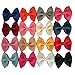 Yazon 15pcs Fabric Bows Hair Clips for Baby Girls 4 inch Burlap Hair Bows With Alligator Clips For Toddler Kids Boy Bows Tie