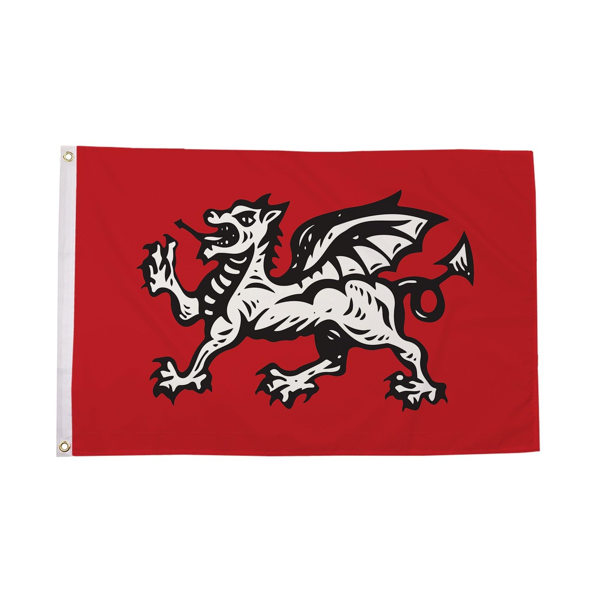 Flagtex English Wessex Dragon Flag 5ft x 3ft Large Flag 150cm x 90cm | Premium Woven Polyester with Brass Eyelets | Indoor Outdoor Garden Display Wall Hanging