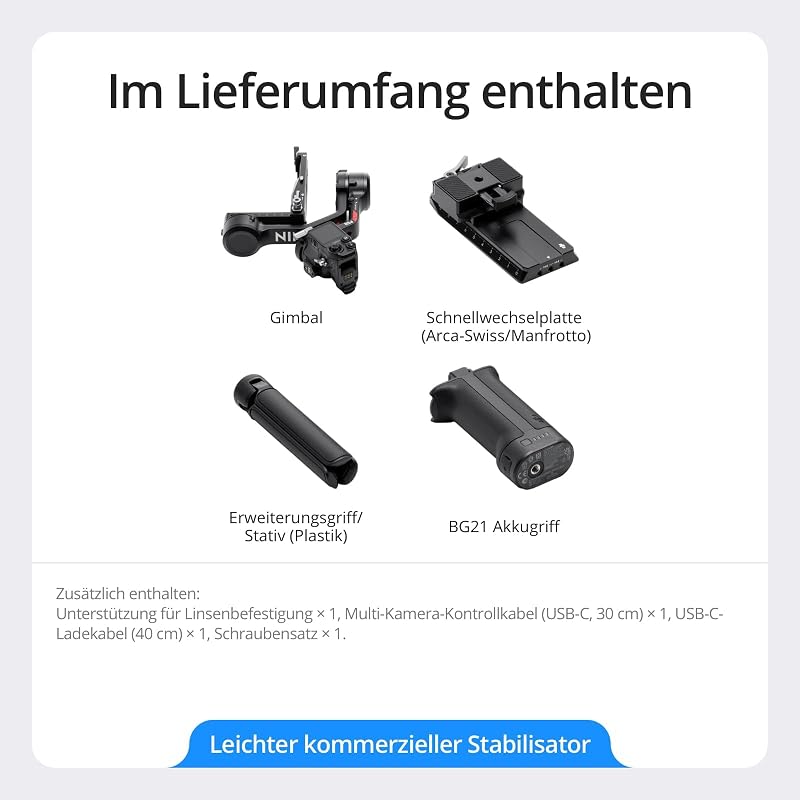 RS 4, Gimbal Stabilisator für Kameras, Canon/Sony/Nikon/Fujifilm