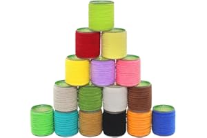 LURELINK Chenille Fly Tying Materials 16-Color Kit Fly Tying Supplies for Crappie Jigs, Wooly Buggers, Streamers (Standard Chenille -16 Color Set)