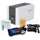 IDP SMART-21SB-EZ ID Card Simplex Printer Bundle with Easy-Load Ribbon. PC Only Software, 100 Print YMCKO Color Ribbon, 100 PVC Plastic Cards, USB Camera, &amp; IDP EasyCapture Photo Capture Tool Trial