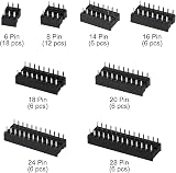 DORHEA 66PCS DIP IC Socket Kit 6-28 Pin 2.54mm Pitch Solder Type Adaptor view 3