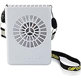 Gongtian mini扇風機 USB&充電式バッテリー両対応扇風機 3段階風量切り替え 携帯用扇風機 首に掛ける ハンズフリー (ホワイト)