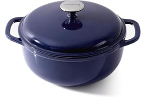 Kordisen 6 Quart Enameled Cast Iron Dutch Oven Pot with Lid, Dutch Oven for Sourdough Bread Baking, Oven Safe up to 500° F, H