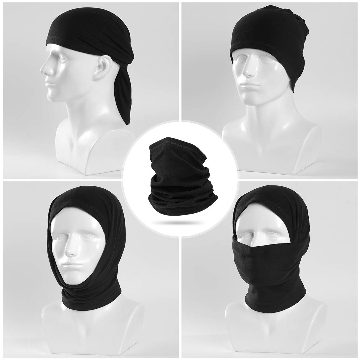 HASAGEI Winddichter Fleece-Schlauchschal für Damen und Herren zum Laufen, Skifahren, Joggen, Radfahren, Snowboarden, Motorradfahren, Outdoor-Sport 5