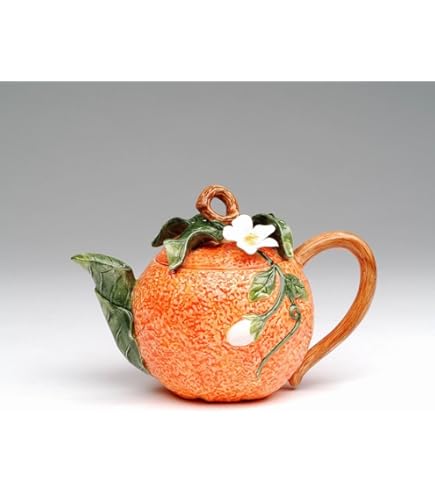 Amazon.com | Orange Classic 2 Cup Ceramic Teapot: Teapots