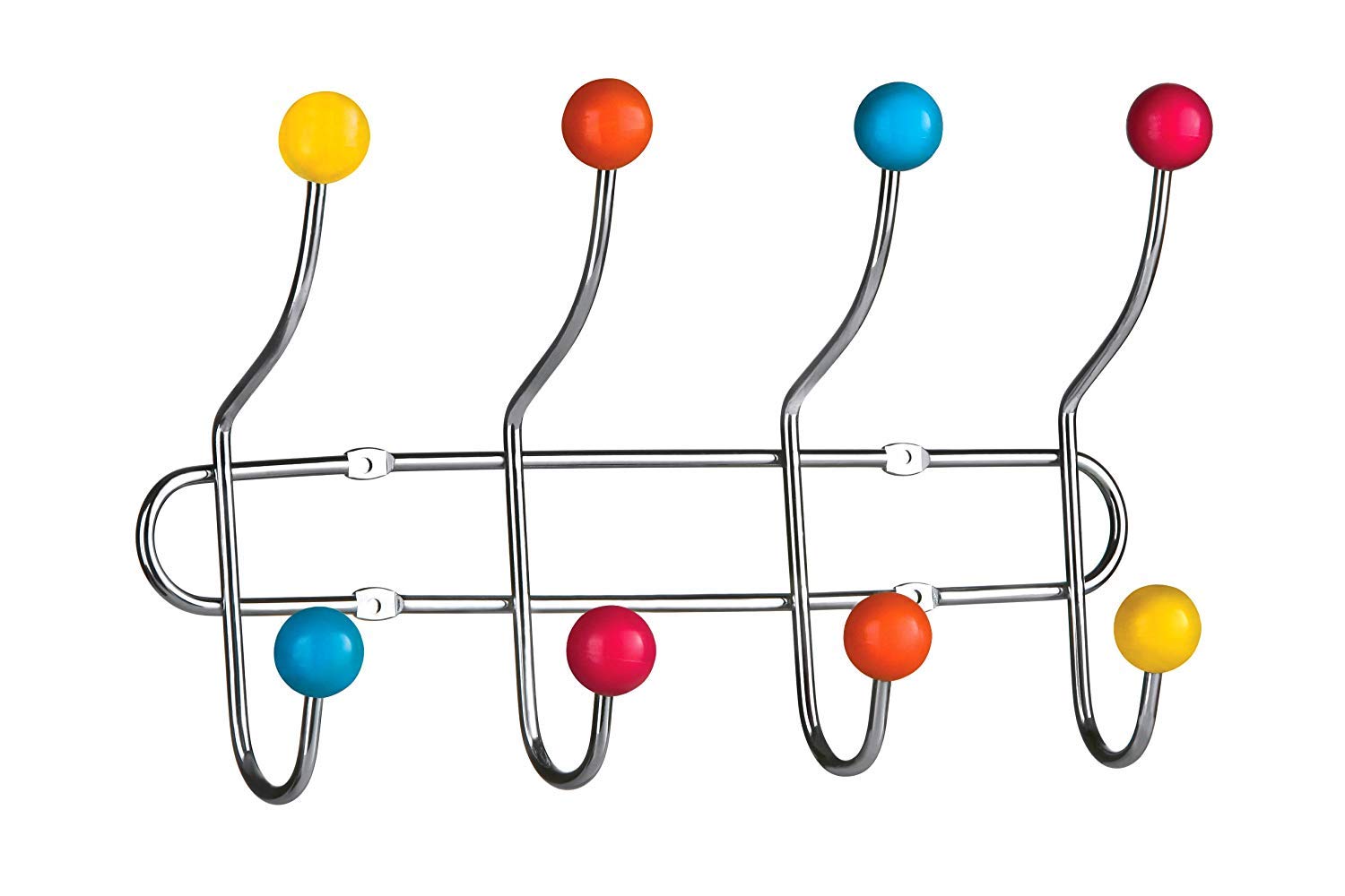 Premier Housewares 0509645 8 Hook Wall Hanger - Multi-Coloured