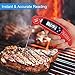 Digital Meat Thermometer, Instant Read Cooking Thermometer, Electronic Meat Thermometer with Probe for Kitchen, BBQ, Poultry, Grill Food & Candy- Fordable, Fast & Auto On/Off (Red)