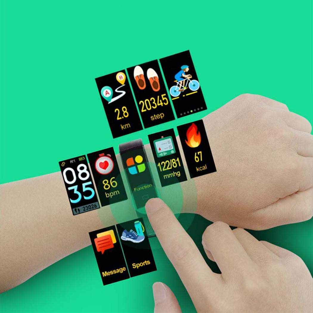 Redpol Smart Bracelet Heart Rate Pedometer Blood Pressure Monitor Fitness Wristband Fitness Trackers