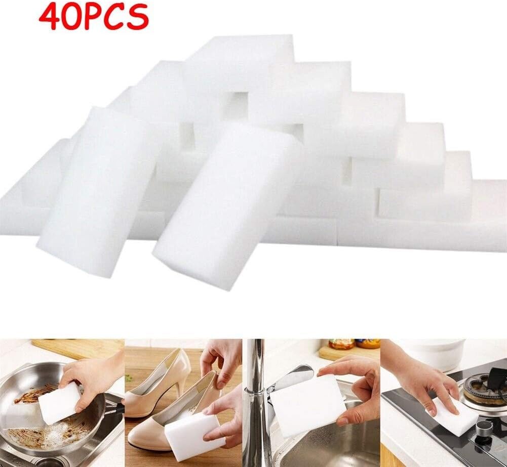 ZREED Magic Sponges 40/45Pcs White Magic Sponge Eraser Cleaning
