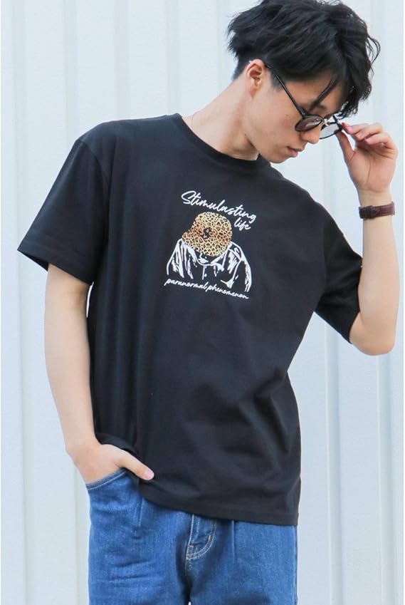 Amazon ヴァンスエクスチェンジ メンズ Vence Exchange フロッキープリントtシャツ Tシャツ カットソー 通販