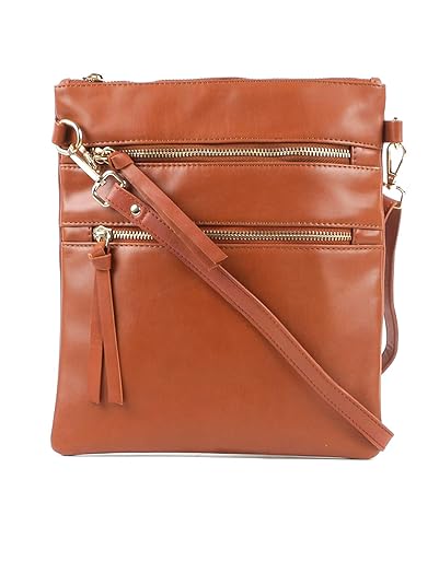 Carlton London Womens Shoulder bag with Pouch (BROWN)
