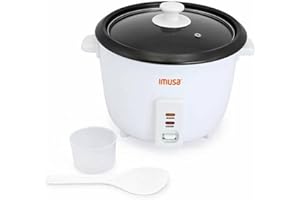 IMUSA USA GAU-00013 Electric Nonstick Rice Cooker 8-Cup (Uncooked) 16-Cup (Cooked), White