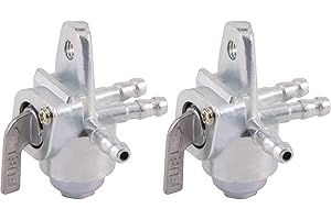 WOOSTAR 6mm Inline Fuel Valve Petcock Gas Tank Cut-Off Selector Switch 3 Way Replacement for Dirt Pit Bike ATV 4 Wheeler Quad Pack of 2